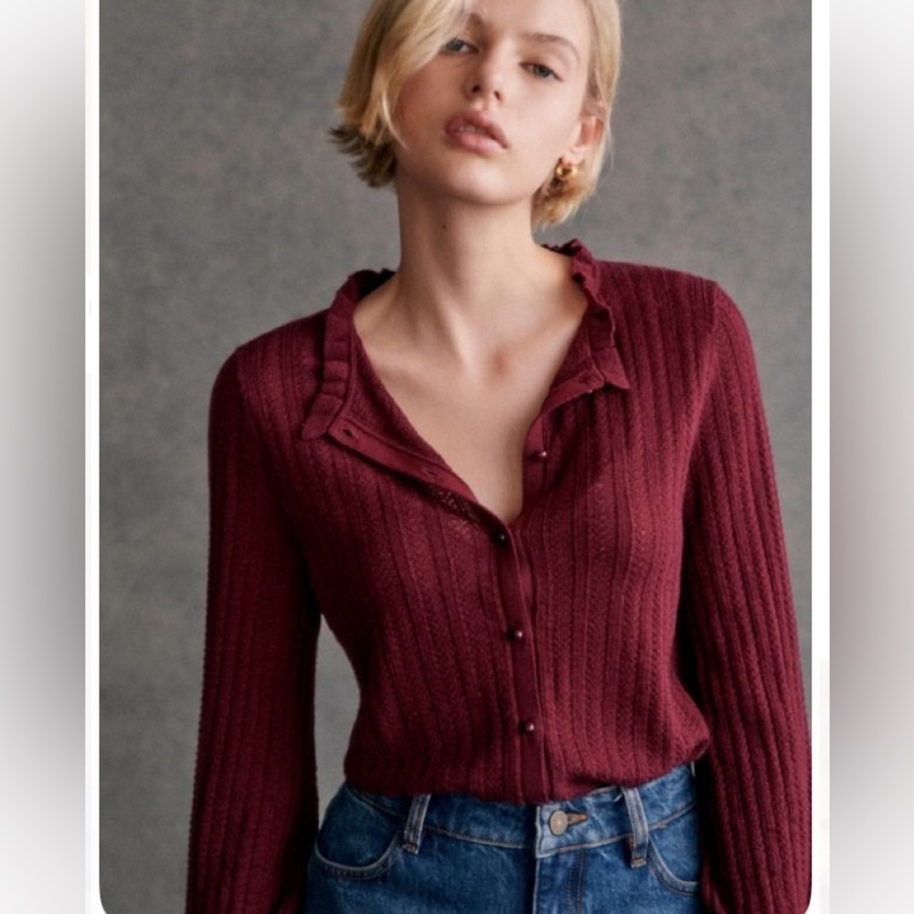 SEZANE Louis Cardigan Sweater